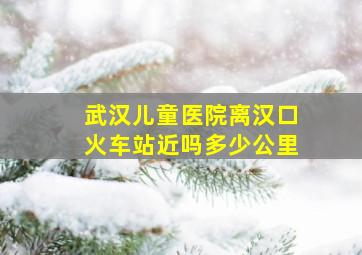 武汉儿童医院离汉口火车站近吗多少公里