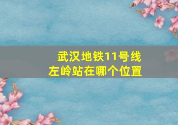 武汉地铁11号线左岭站在哪个位置