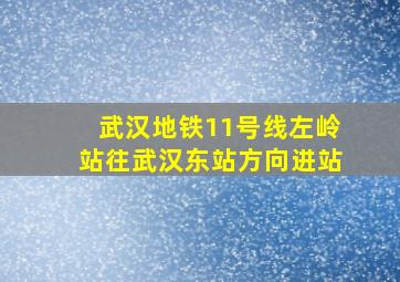 武汉地铁11号线左岭站往武汉东站方向进站