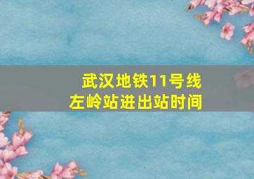 武汉地铁11号线左岭站进出站时间