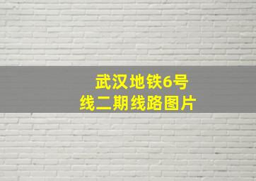 武汉地铁6号线二期线路图片