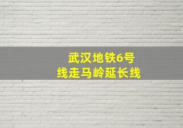 武汉地铁6号线走马岭延长线