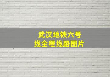 武汉地铁六号线全程线路图片