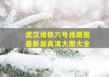 武汉地铁六号线路图最新版高清大图大全