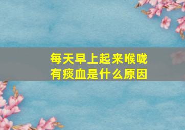 每天早上起来喉咙有痰血是什么原因