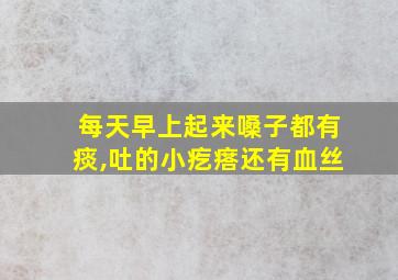 每天早上起来嗓子都有痰,吐的小疙瘩还有血丝