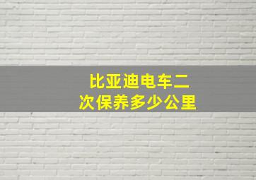 比亚迪电车二次保养多少公里