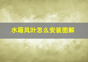 水箱风叶怎么安装图解