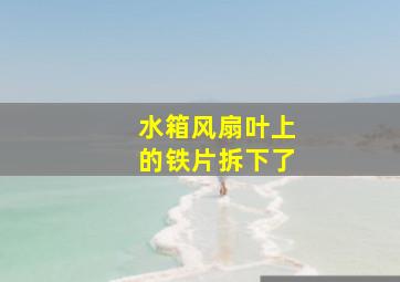 水箱风扇叶上的铁片拆下了