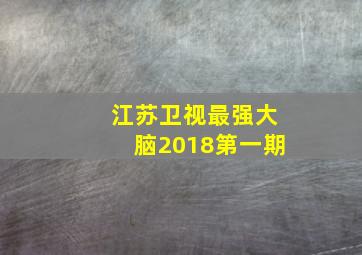 江苏卫视最强大脑2018第一期