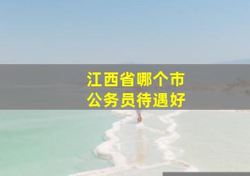 江西省哪个市公务员待遇好