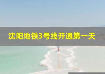 沈阳地铁3号线开通第一天