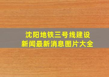 沈阳地铁三号线建设新闻最新消息图片大全