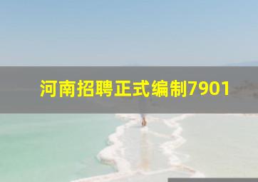 河南招聘正式编制7901