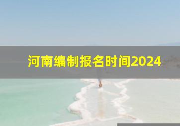 河南编制报名时间2024