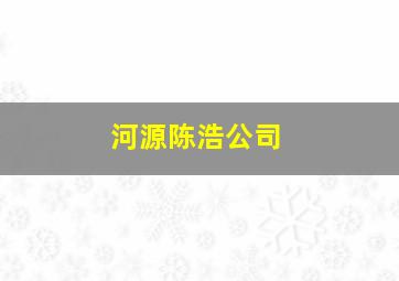 河源陈浩公司