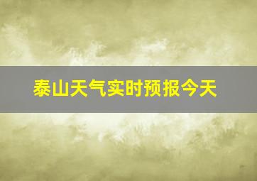 泰山天气实时预报今天