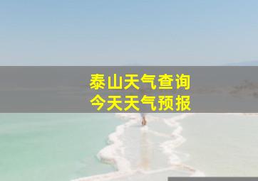 泰山天气查询今天天气预报