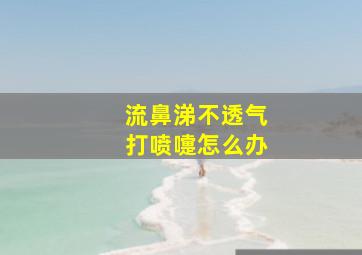 流鼻涕不透气打喷嚏怎么办