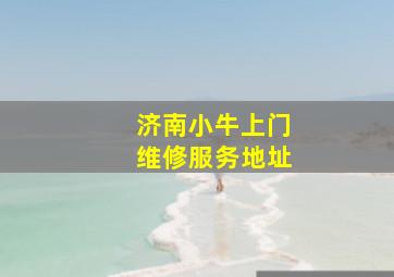 济南小牛上门维修服务地址