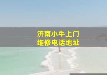 济南小牛上门维修电话地址