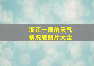 浙江一周的天气情况表图片大全