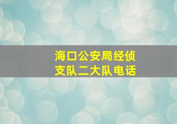 海口公安局经侦支队二大队电话