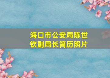 海口市公安局陈世钦副局长简历照片