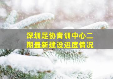 深圳足协青训中心二期最新建设进度情况