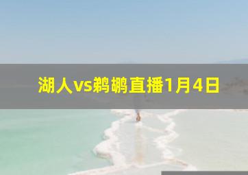 湖人vs鹈鹕直播1月4日