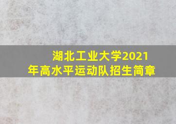 湖北工业大学2021年高水平运动队招生简章