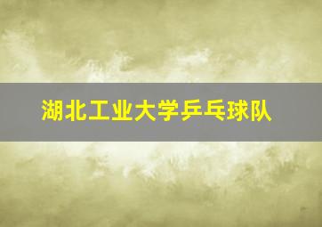 湖北工业大学乒乓球队