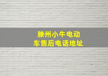 滕州小牛电动车售后电话地址