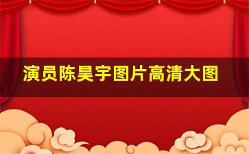 演员陈昊宇图片高清大图