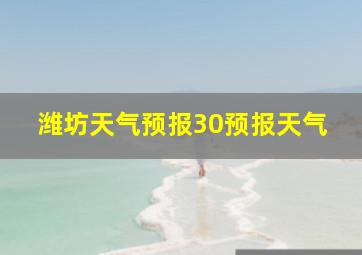 潍坊天气预报30预报天气