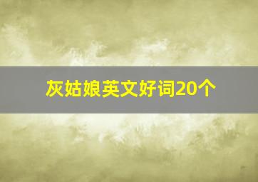 灰姑娘英文好词20个