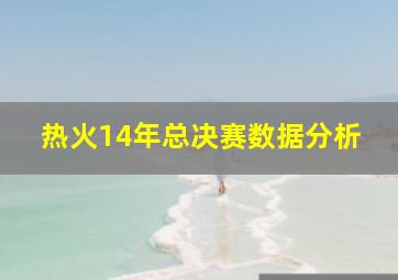 热火14年总决赛数据分析