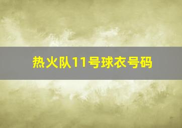 热火队11号球衣号码