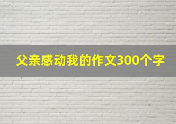 父亲感动我的作文300个字