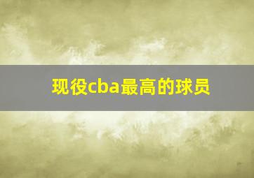 现役cba最高的球员