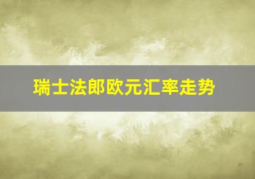 瑞士法郎欧元汇率走势