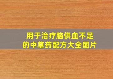 用于治疗脑供血不足的中草药配方大全图片