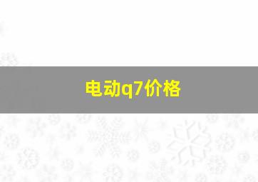 电动q7价格