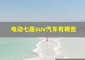 电动七座suv汽车有哪些