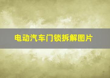 电动汽车门锁拆解图片