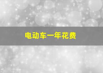 电动车一年花费