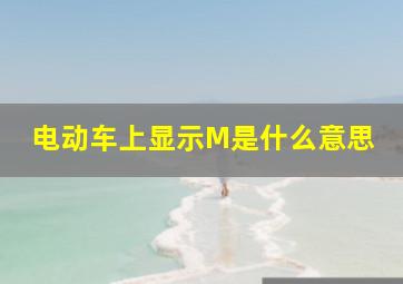 电动车上显示M是什么意思