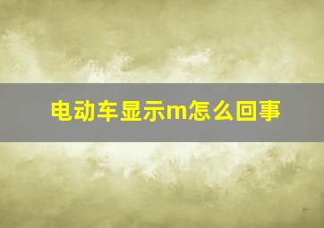 电动车显示m怎么回事