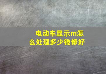 电动车显示m怎么处理多少钱修好