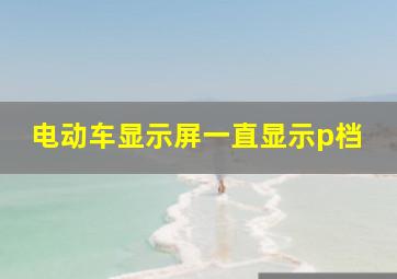 电动车显示屏一直显示p档